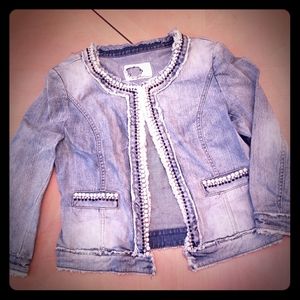 Pearl embellished Distressed Chic Jacket